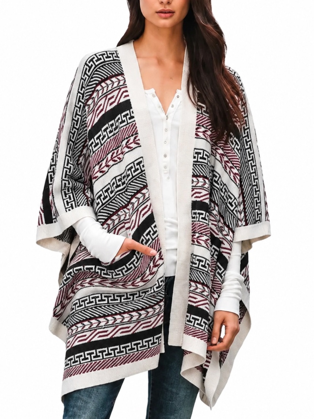 Aztec Blanket Ethnic Print Sweater Vest
